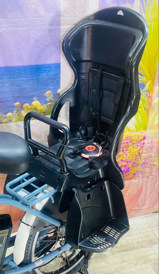 パピムーン　パスバビー12AH⭐️ヤマハ子供乗せ電動自転車Y3279