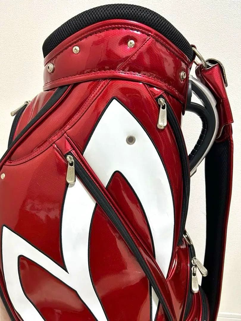 美品　マスターバニー　ツアーレッド　キャディバッグ　ヘッドカバー　エナメル　６点