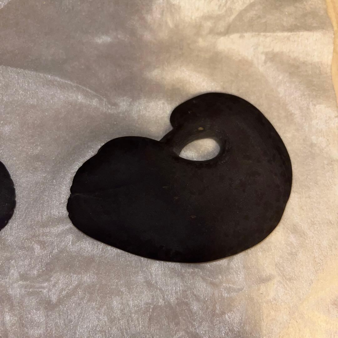 珍品　石眼　石硯　ミニ硯　鳩　２対　レア　時代物　唯一無二