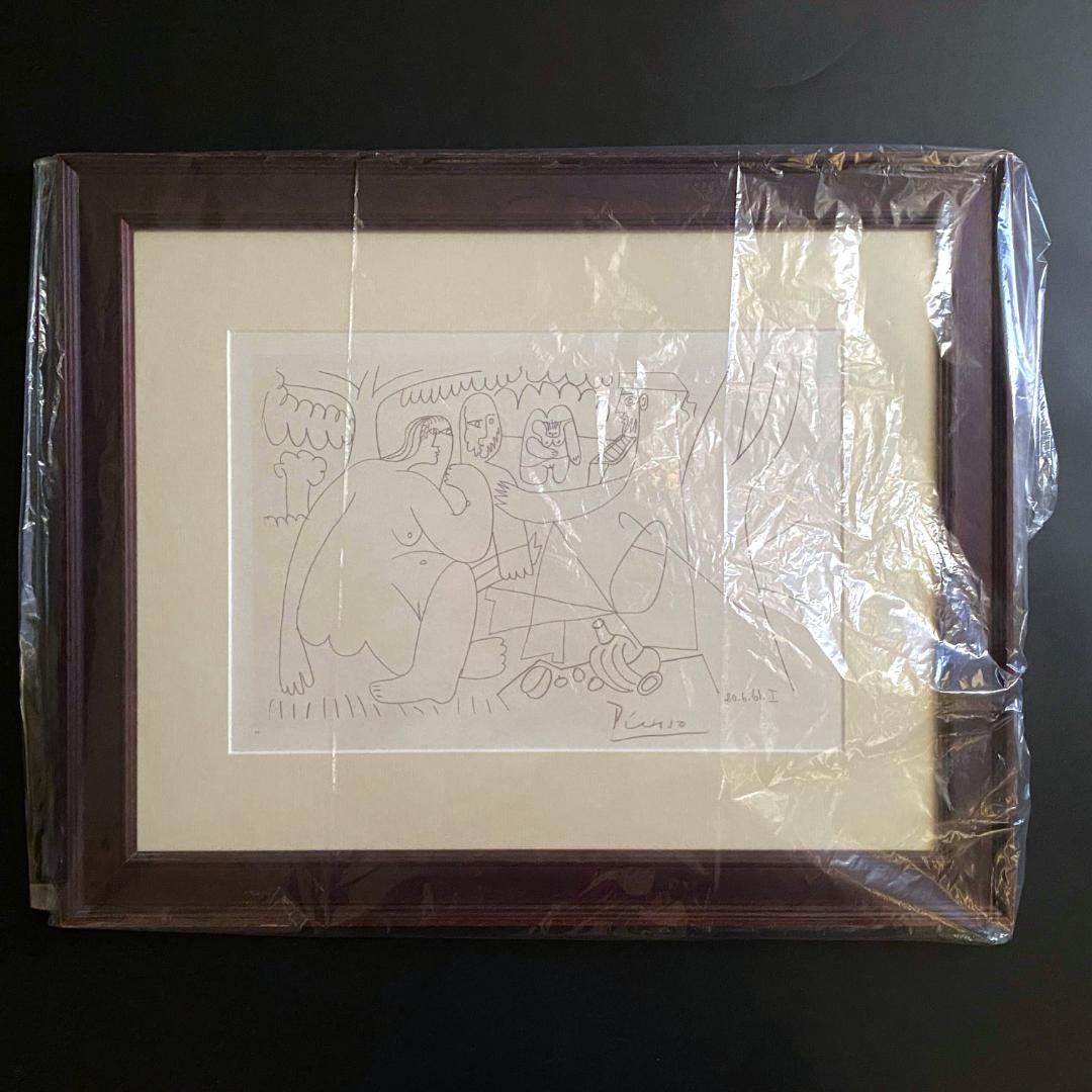【美品】パブロ・ピカソ☆草上の昼食☆リトグラフ☆証明書付