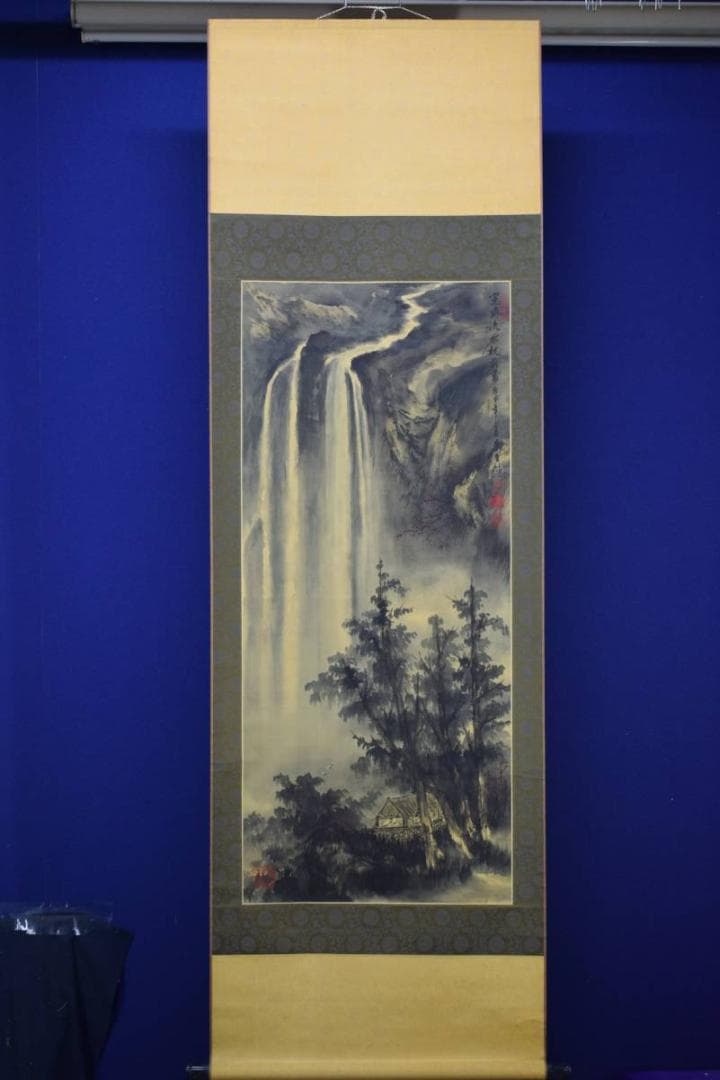 不詳/作者不詳/瀧山水図/布袋屋掛軸HD-800