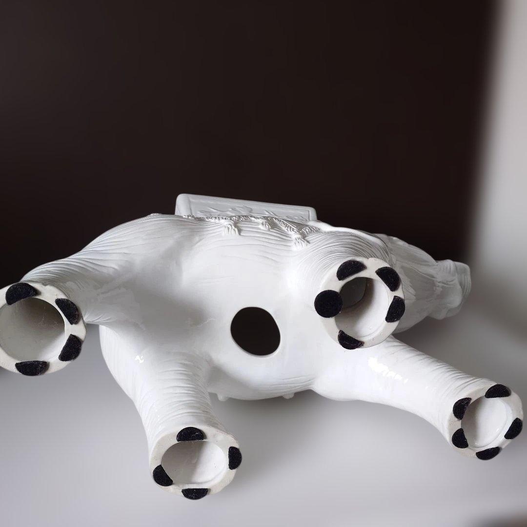 北欧風　ホワイトエレファント　象　飾り台　花台　縁起物