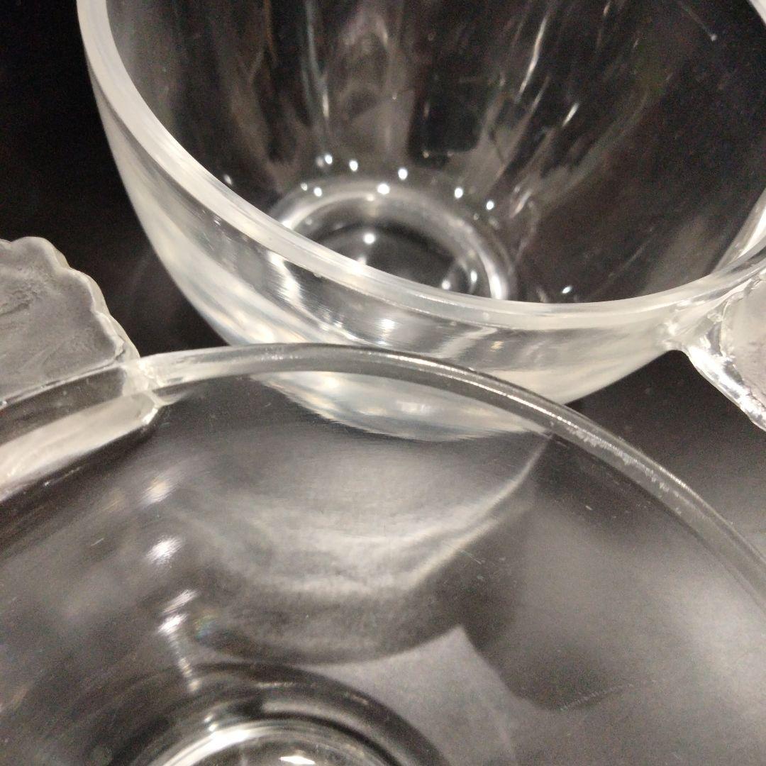 S194-1 ラリック オンフルール 持ち手付カップ 2客セット 高さ6㎝ V