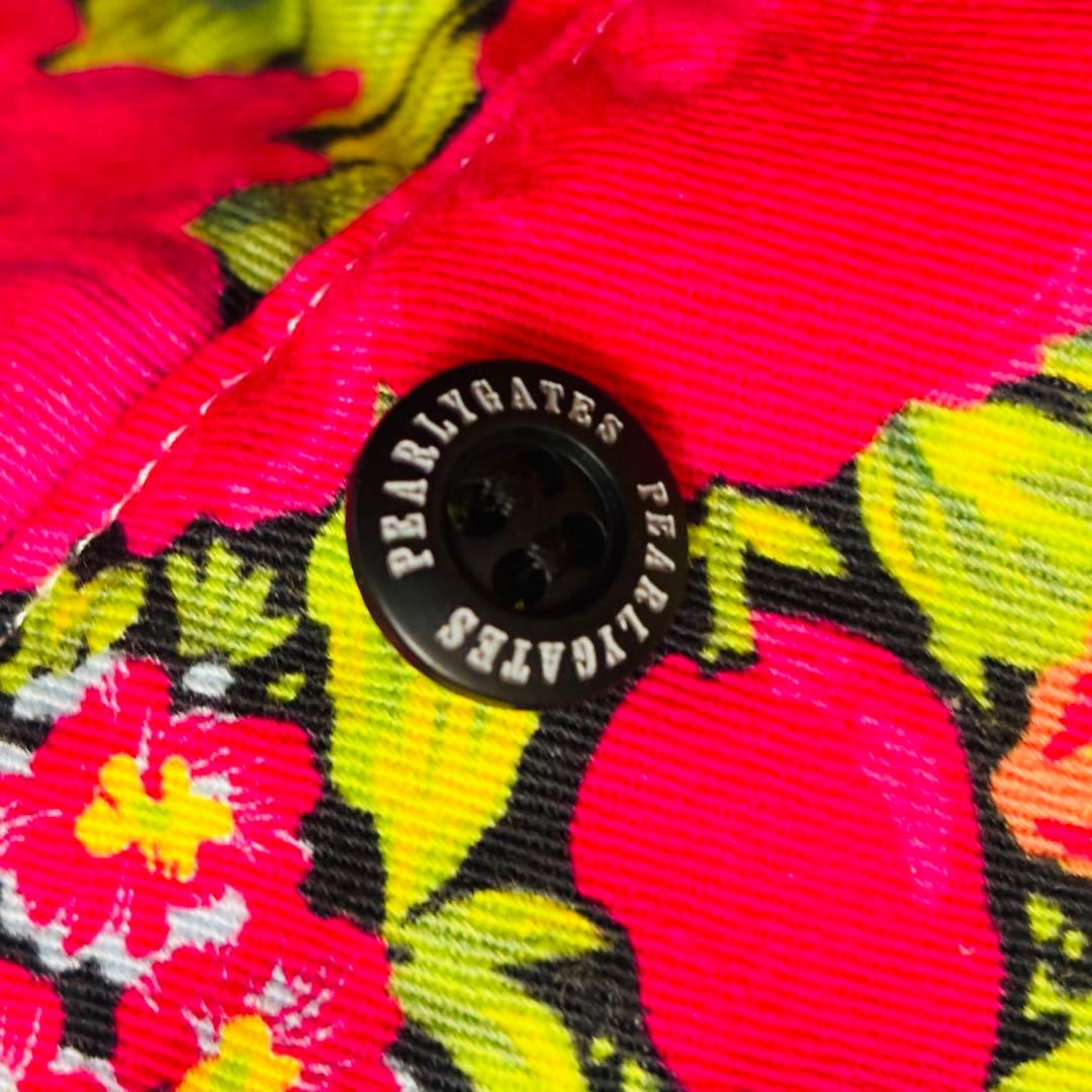 パーリーゲイツ 花柄　ジャケット　フード付きブルゾン　パーカー　ゴルフウエア