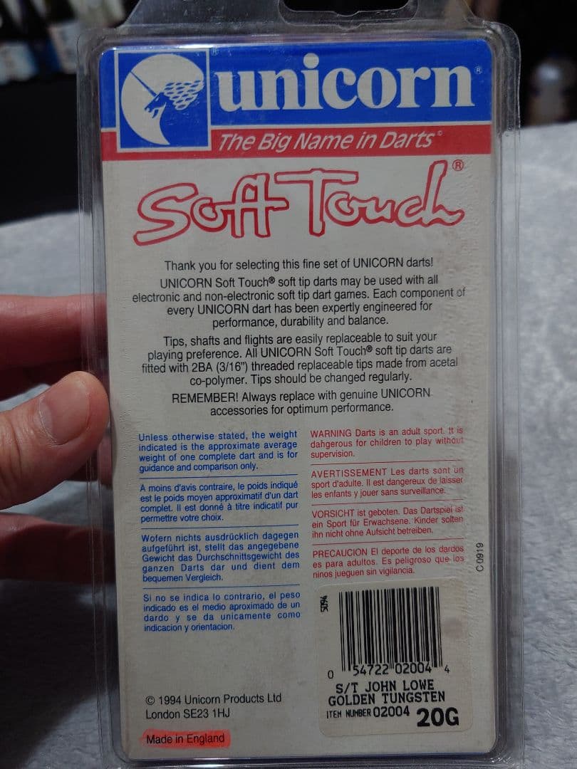 ダーツ unicorn Golden John Lowe 20g