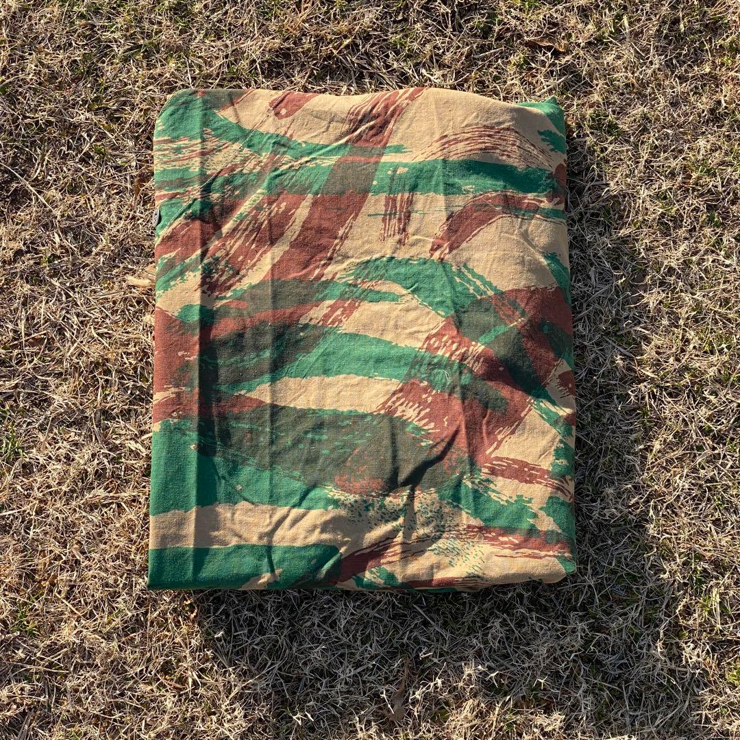 【レア】フランス軍　軍幕　M51　リザードカモ　１枚　ポンチョ　テント