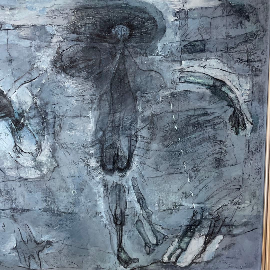 黒田克正『おんな』1979年7月作 ギャラリー取扱作 油彩 抽象画 原画 S25