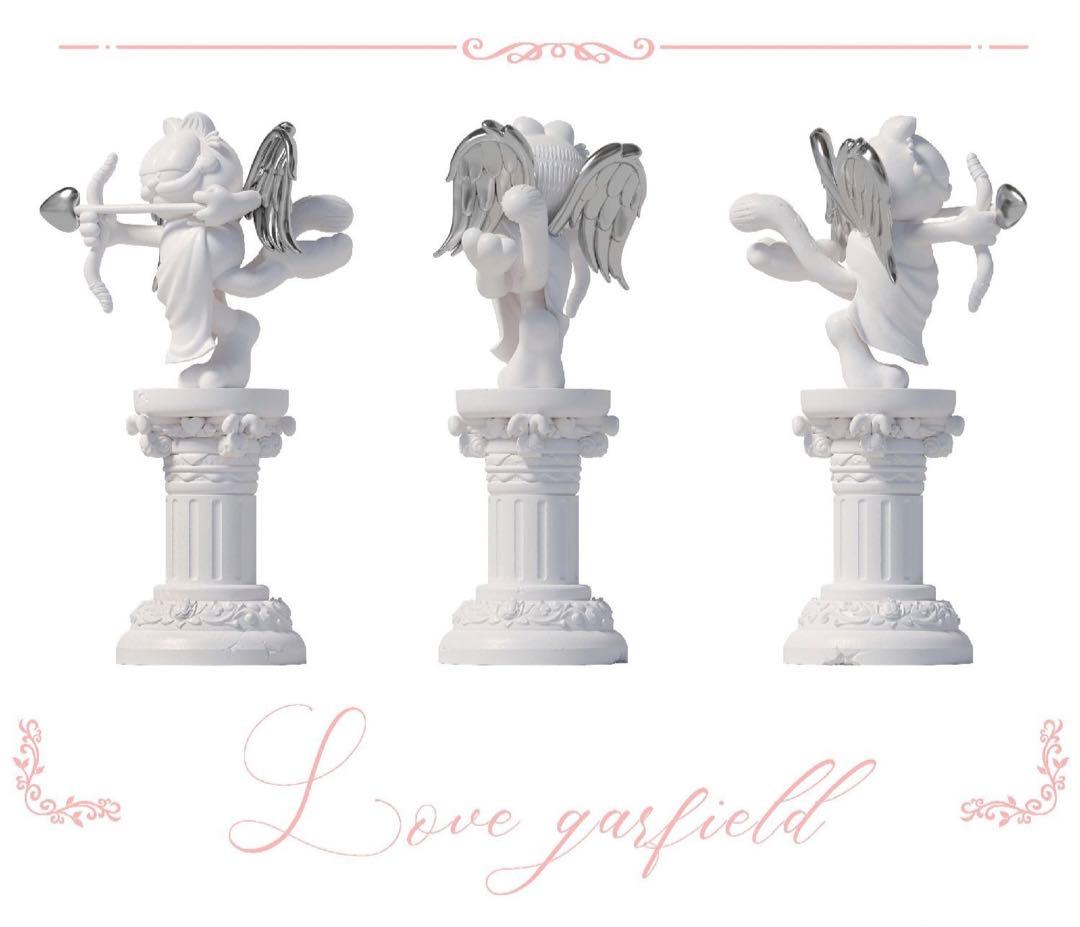 ラブ・ガーフィールド　キューピッド　デザイン　フィギュア　おもちゃ　ホワイト