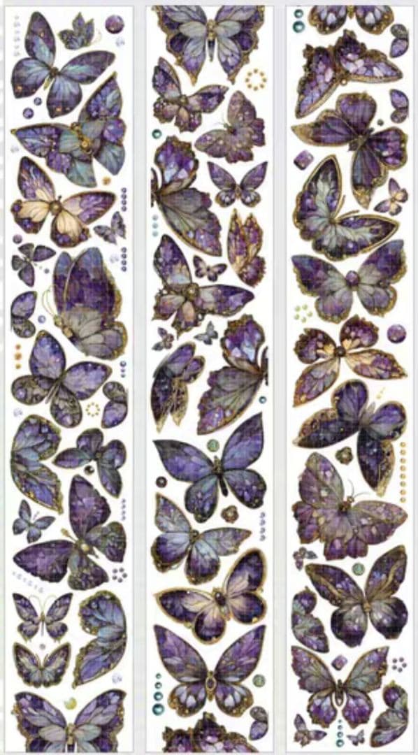 巻売 081★ 海外 マスキングテープ マステ PET 装飾 蝶 贝壳光