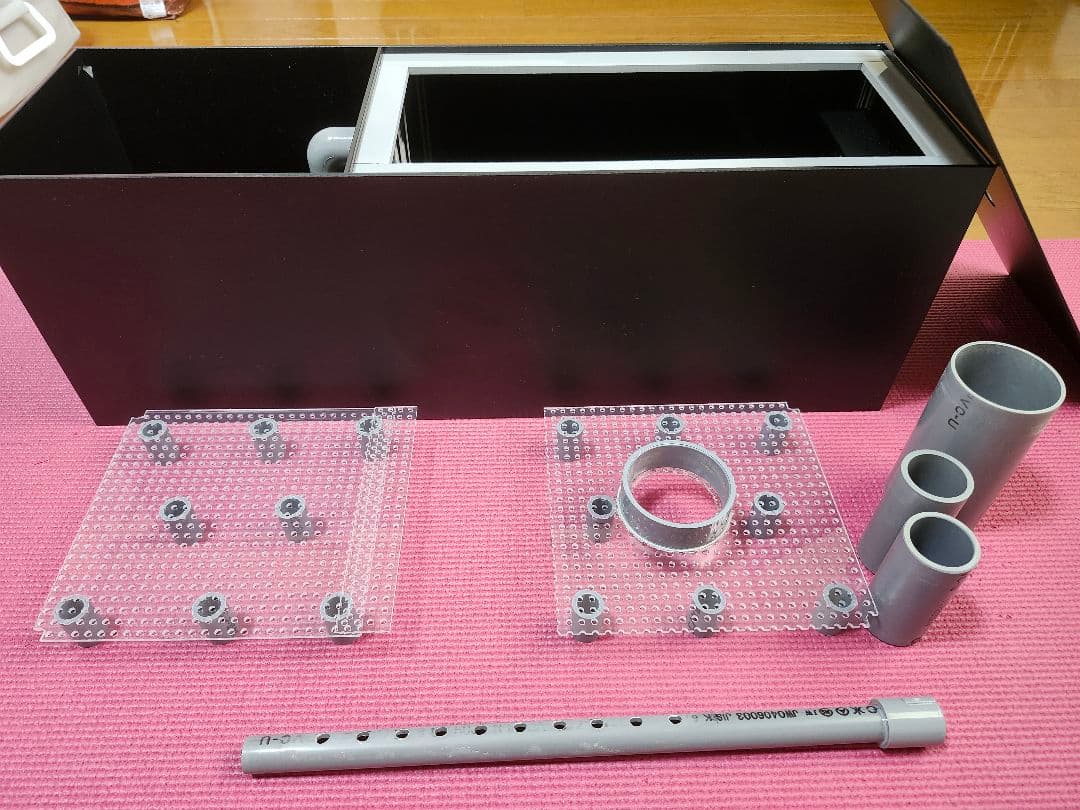 60㎝水槽用上部フィルター コーナーガード レイシーポンプP112Sフルセット