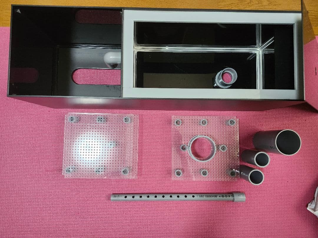 60㎝水槽用上部フィルター コーナーガード レイシーポンプP112Sフルセット