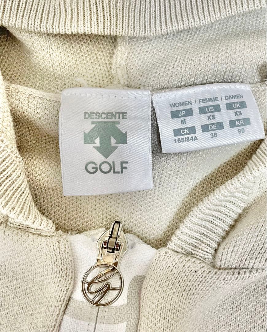 ◽️未使用　DESCENTE デサントゴルフ　ロゴフルジップニット　パーカー　M