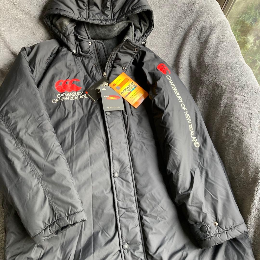 【新品】カンタベリー 2way フード付 ベンチコート 黒　Lサイズ　光電子