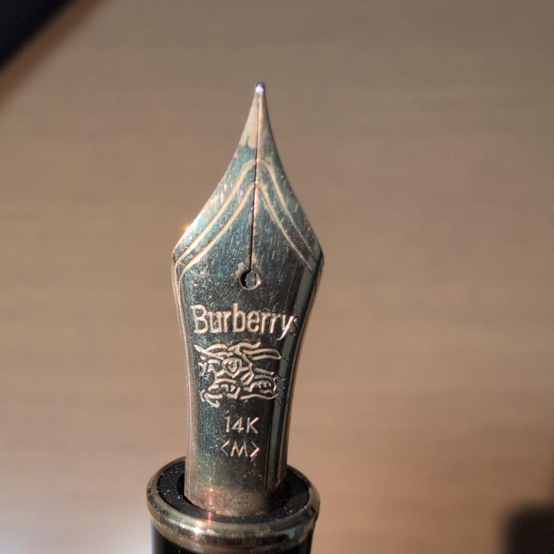 シ*ズ様 Burberry's 万年筆 14K M　ブライヤー軸 (革製ケース付
