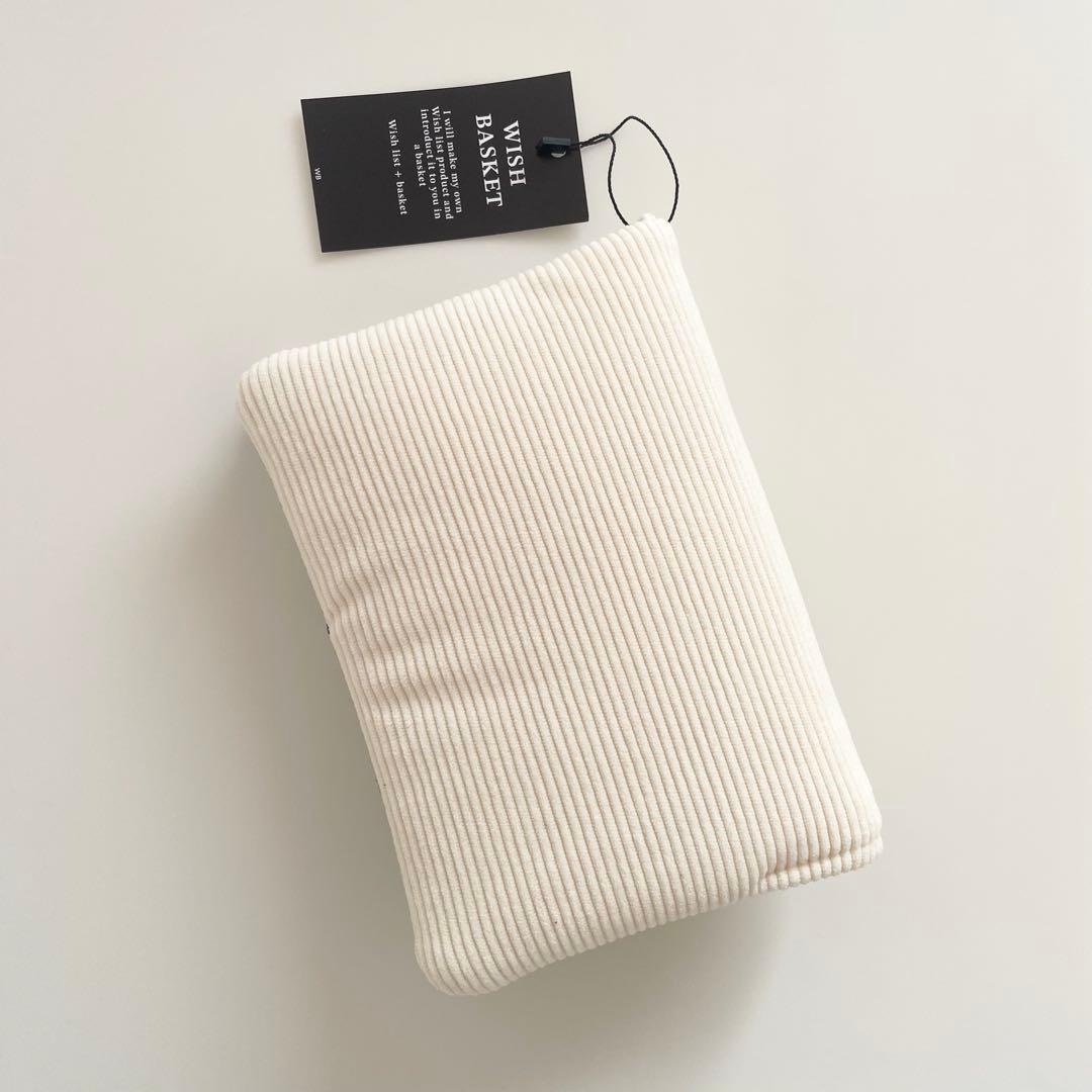 早い者勝ち　韓国　バインダー　カバー　貯金　リフィル　コーデュロイ　ホワイト