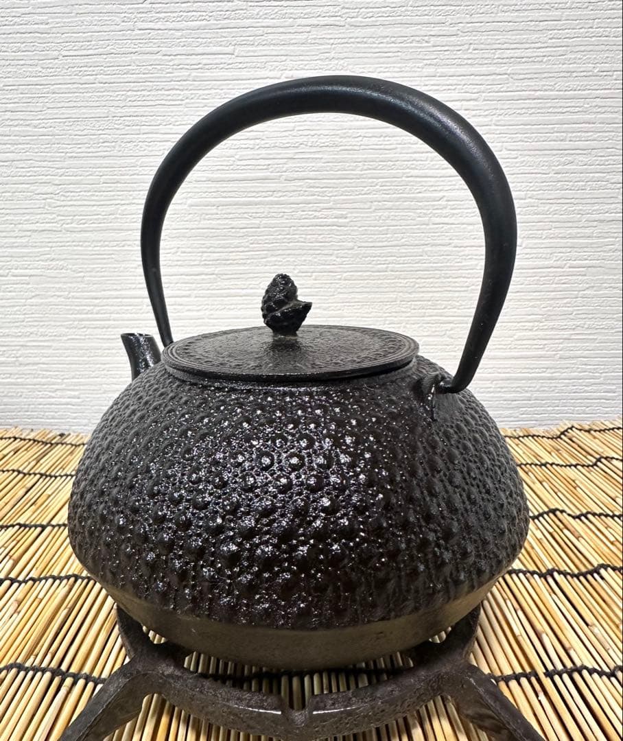 未使用品、供箱付　岩手県奥州水沢幸工芸　現代の名工 佐藤勝久造　丸平型亀甲霰