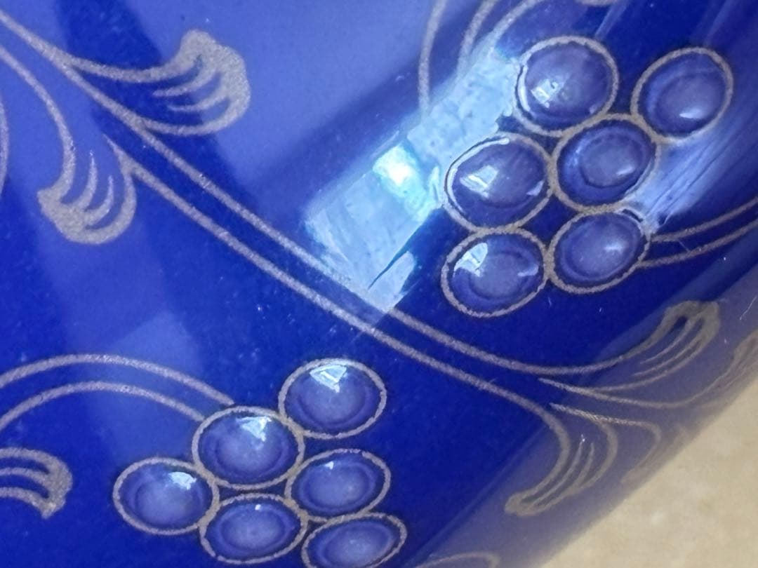 Noritake 美術品　花瓶　瑠璃金彩葡萄盛　52922 希少品　共箱付　美品