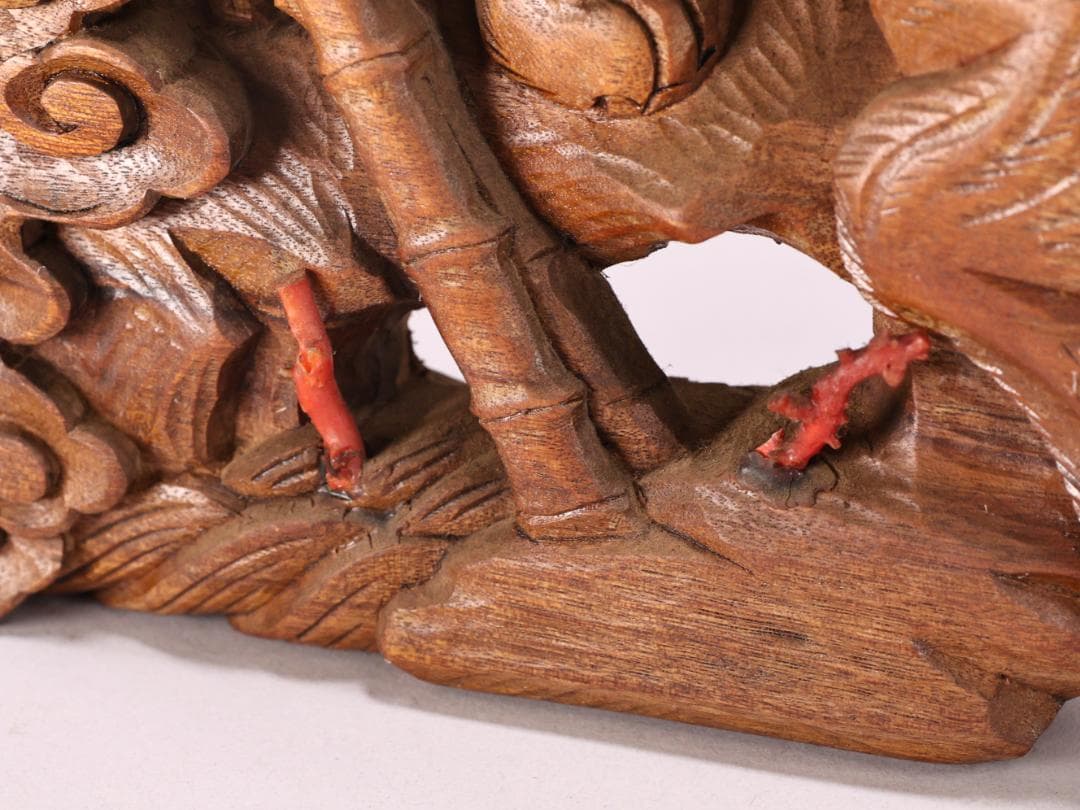 Digger Vintage　BK180　彫刻 木彫　龍虎図　蟇股　玉眼