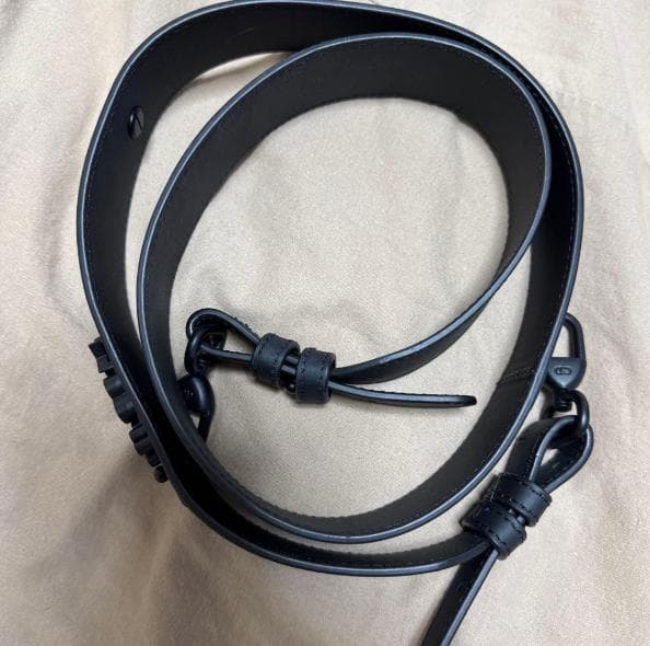 ブラック マットキルティング ショルダーバッグ