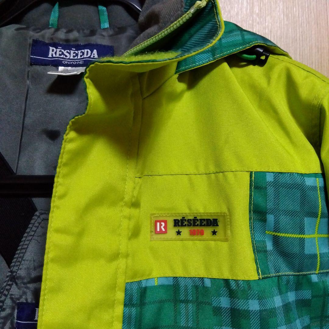 値下：RÉSEÉDA キッズスキーウェア 130サイズ 緑×青チェック オンヨネ