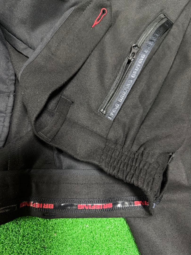 BRIEFING ブラックソフトサーモパンツ ジッパーポケット