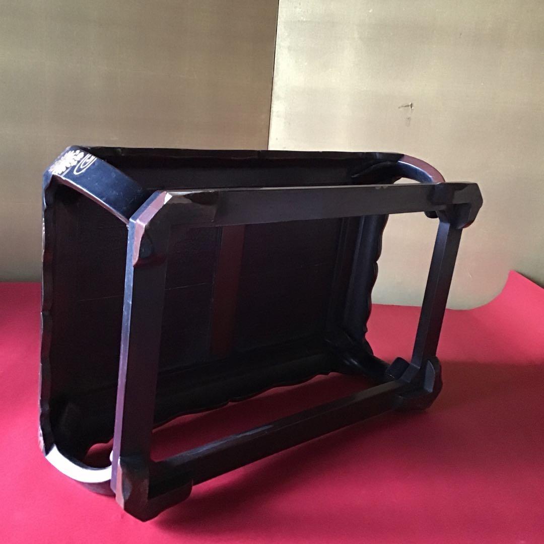 香炉台「大納言公任」和歌　螺鈿細工　江戸期後期〜明治初期