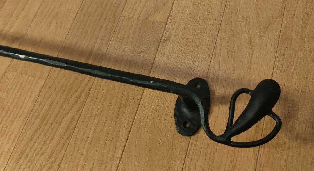 アンティーク アイアン タオルハンガー 幅約90×高さ約7cm ロング