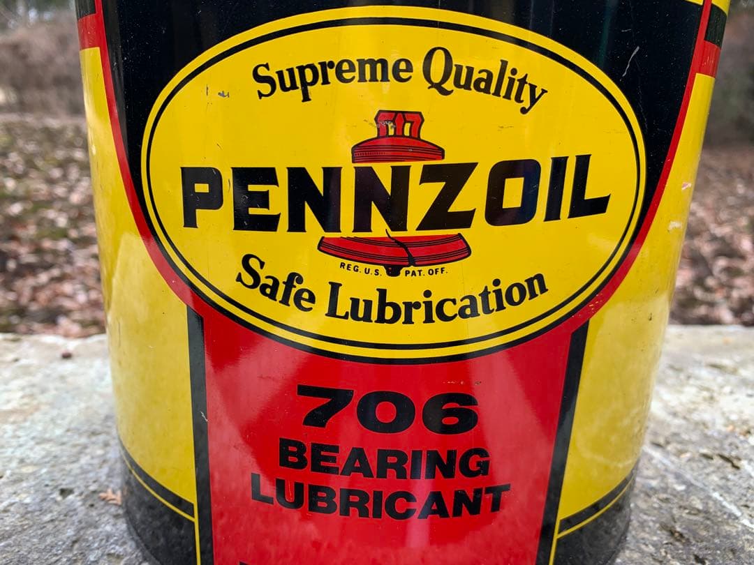 ビンテージオイル缶 Pennzoil 706 ベアリング潤滑剤 10 lbs