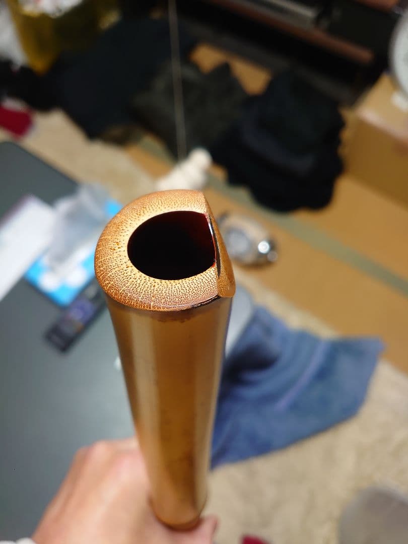 尺八本体 竹製 約70cm　 刻印あり