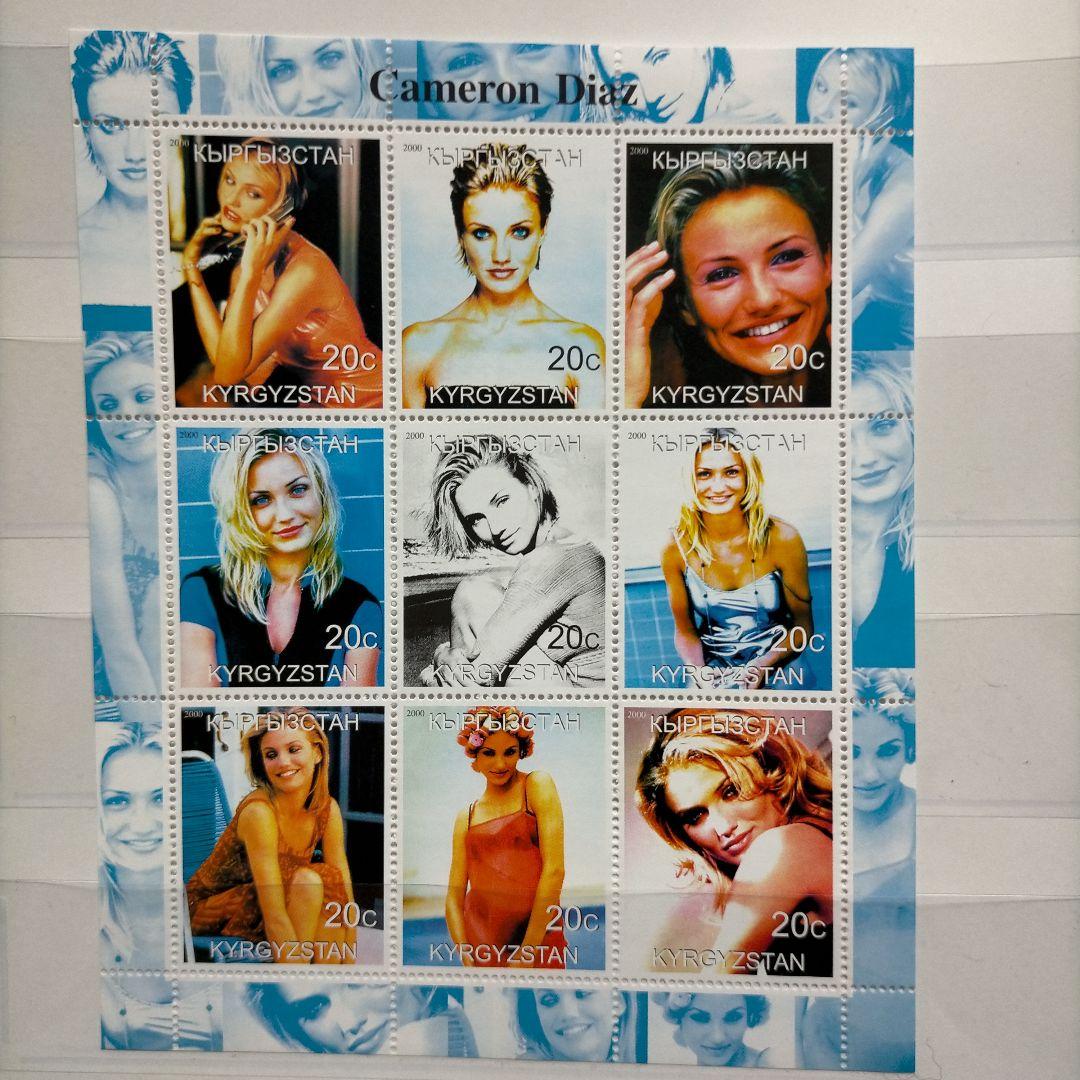 【売約】外国切手 有名俳優・歌手 女性 芸能人シリーズ切手シート未使用  8種