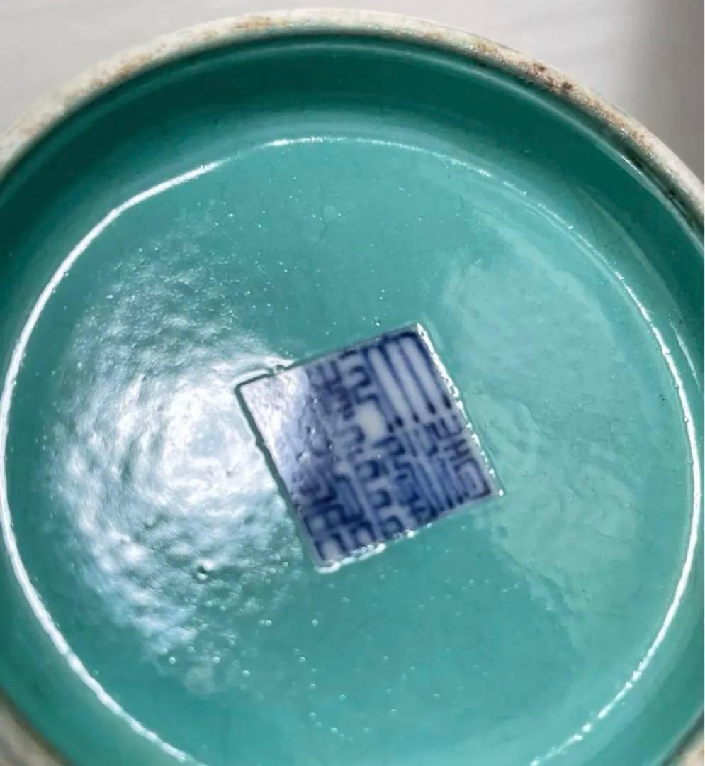 中国 骨董品 大清乾隆年製　花瓶 花鳥絵 陶芸古美術