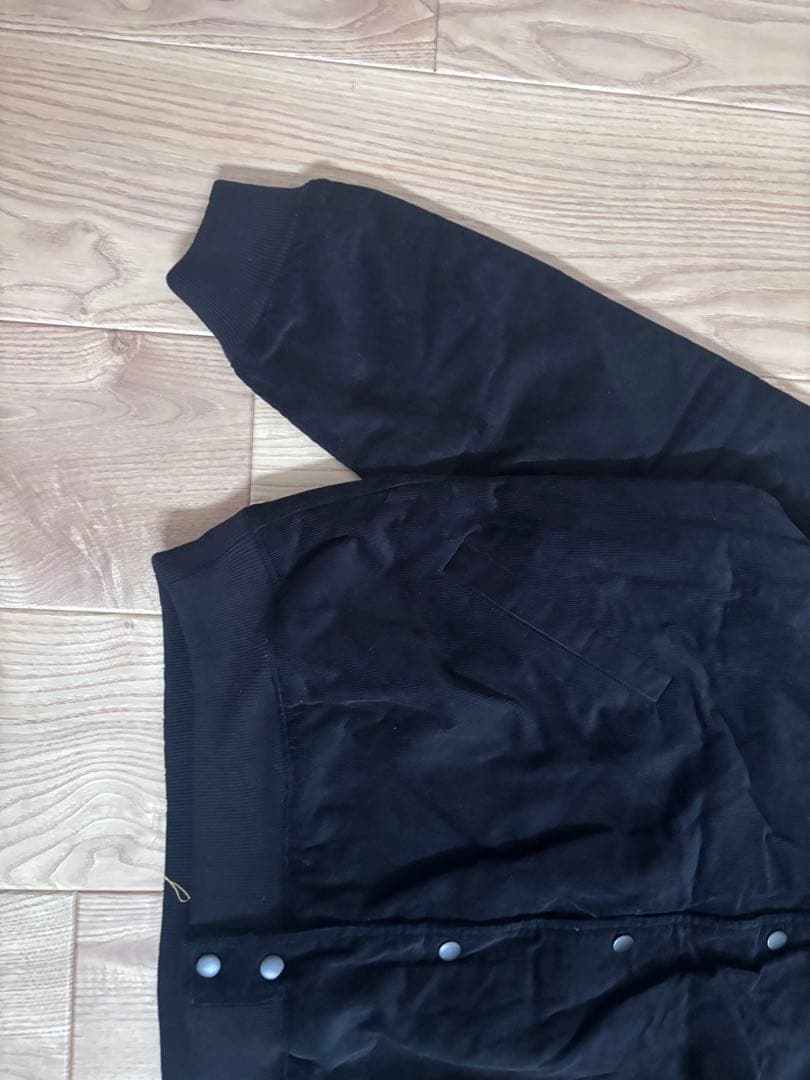 コーデュロイ中綿ジャケット　ブラック　L