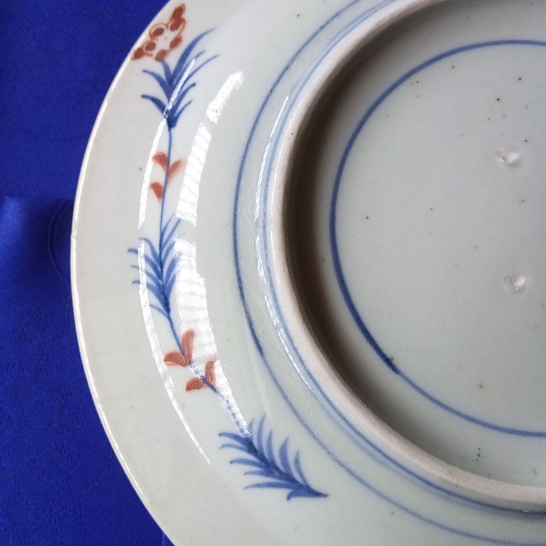 古伊万里兜皿花籠図柄無傷