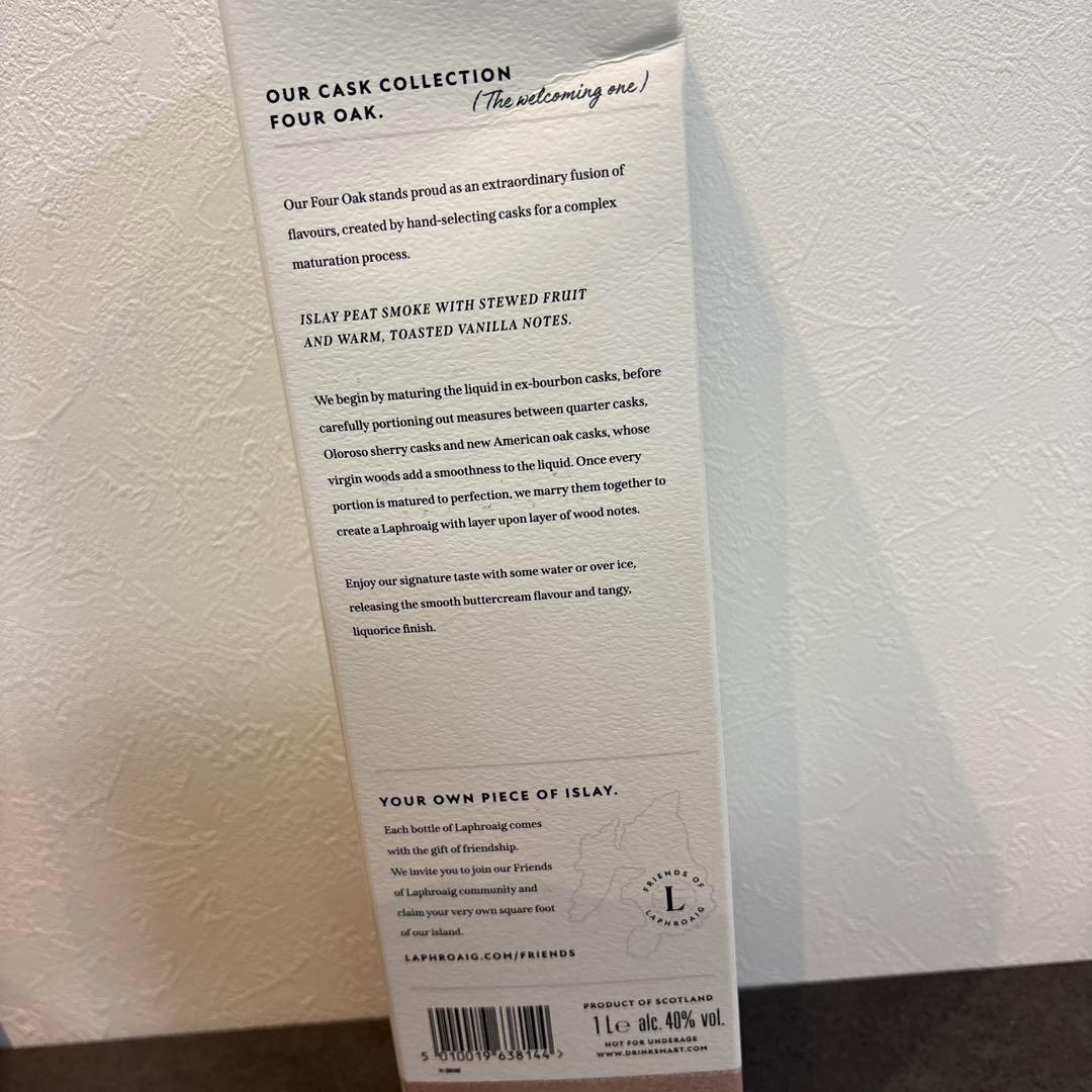 ウイスキー Laphroaig Four Oak 1L 40% vol