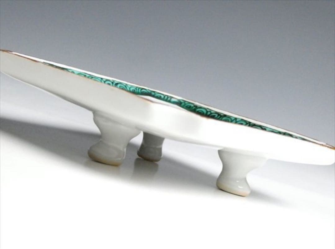 【激レア】80万円 須田菁華 造 九谷 色絵 三つ脚 高台皿 銘々皿