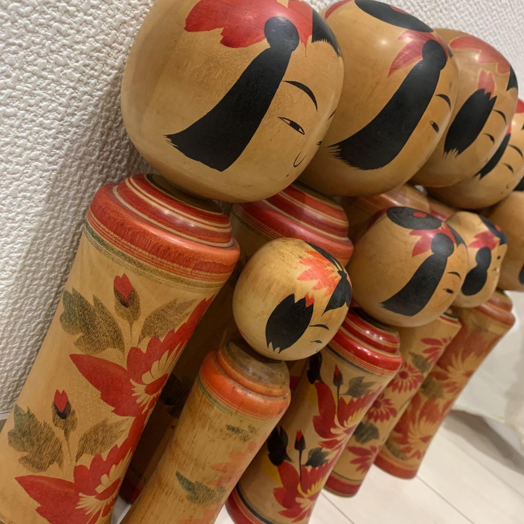 ♦️こけし9体♦️遊佐福寿(1930~2001)♦️ 高橋盛(1890～1973）
