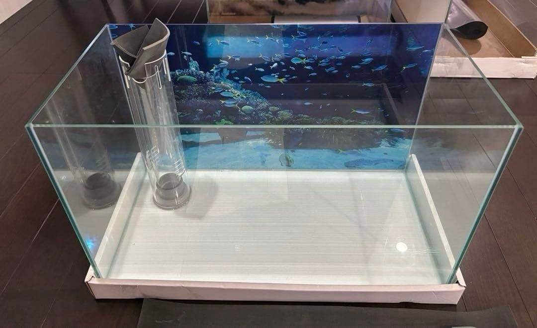 クロミス オーバーフロー水槽60x30x36,アクリル濾過槽,Rioポンプ