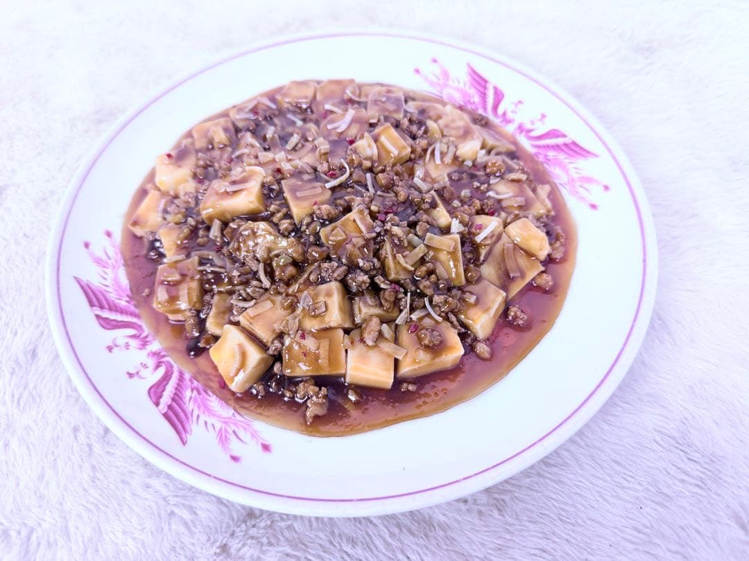 ☆食品サンプル 麻婆豆腐 直径約26.5cm リアル再現 中華料理ディスプレイ用