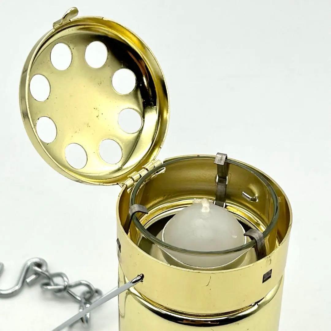 未使用品 デラックス コンパクト ランタン 真鍮 キャンパー キャンドルホルダー
