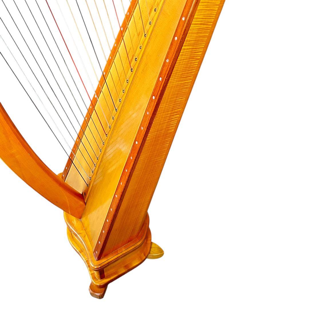 青山ハープ AOYAMA 140D 36弦　アイリッシュハープ　レバー　虎杢