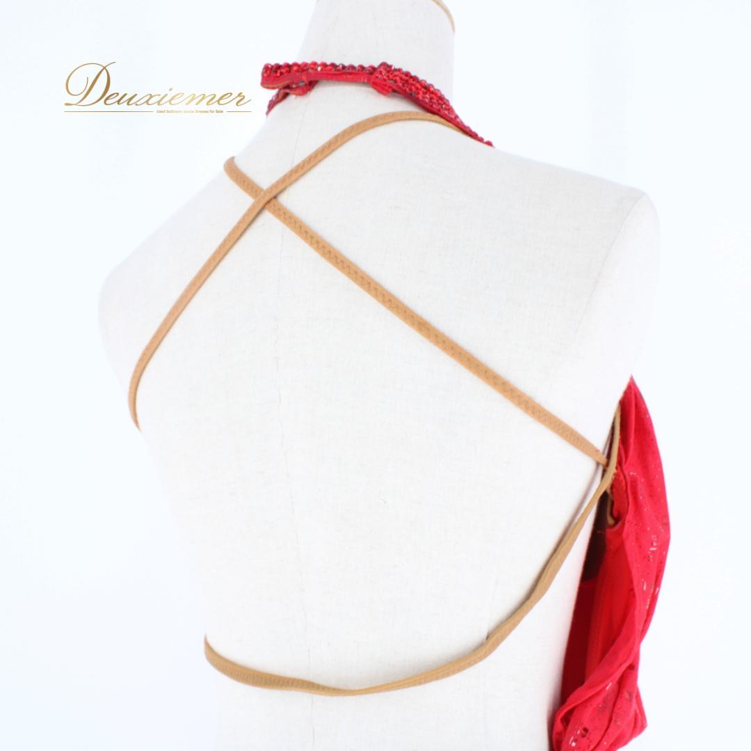 【社交ダンス衣装】レッド HIROKO YAMAGUCHI ドレス ワンピース