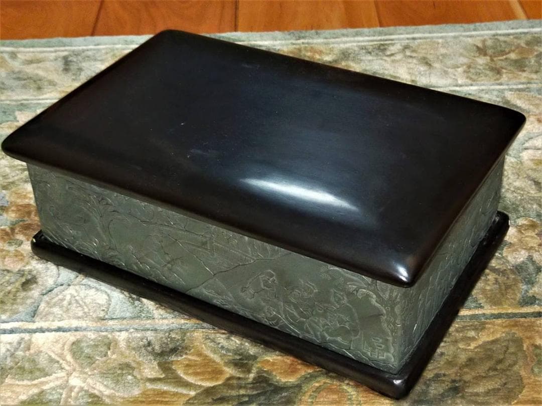 ♥中国　硯　特大　蘭亭硯　8.1ｋｇ　骨董品　端渓硯