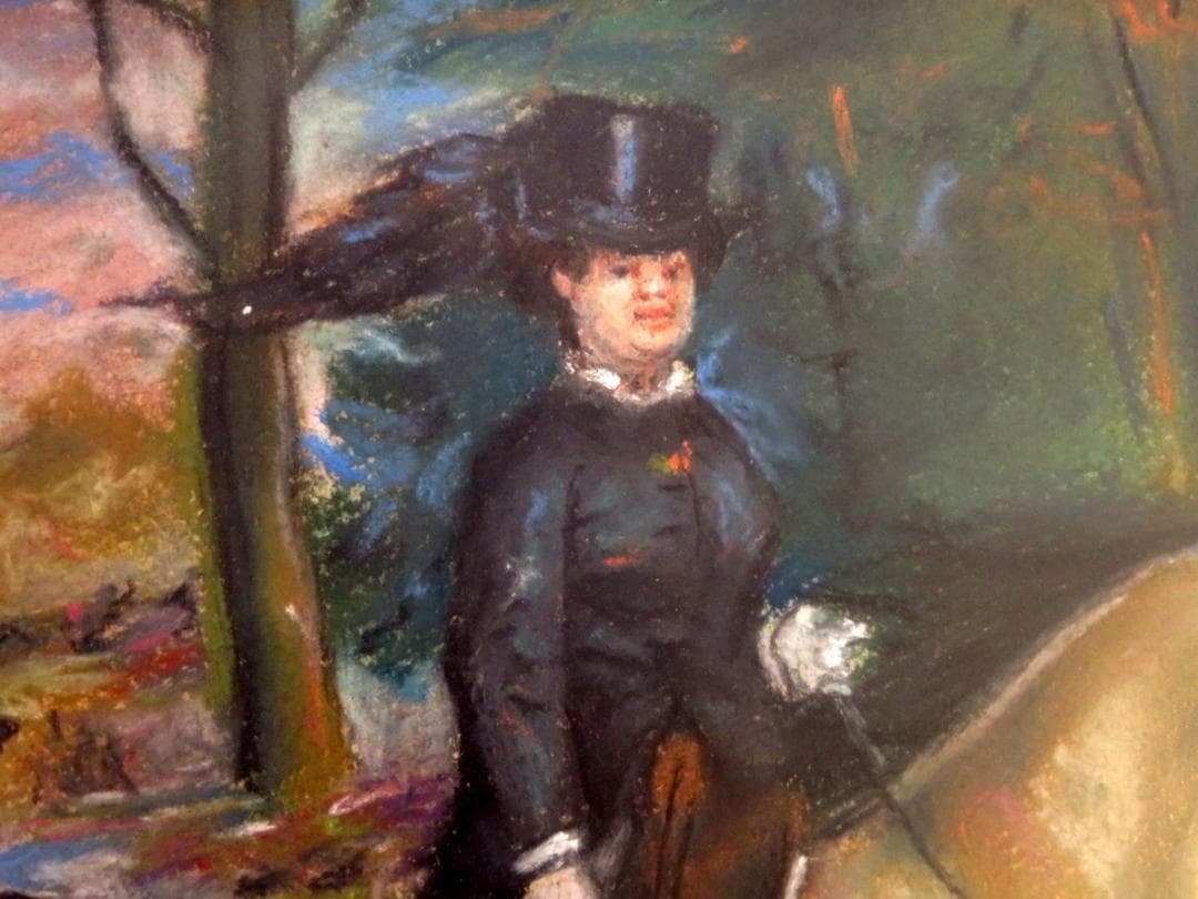 ピエール オーギュスト ルノワール ブローニュの森の乗馬道 ミクストメディア