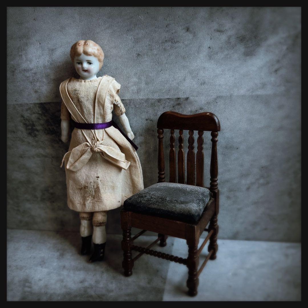 アンティーク 小さなブロンド　チャイナヘッドドール　 ビスクドール