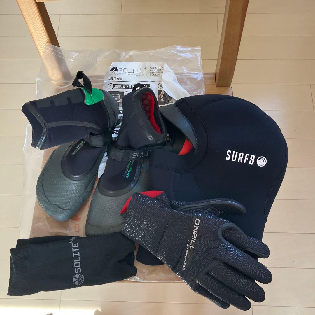 SOLITE ウェットスーツ用ブーツO'NEILL グローブ SURF8 フード