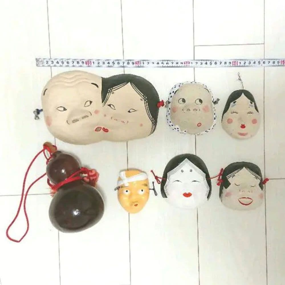 お面 おかめ ひょっとこ 伝統工芸品 希少 入手困難
