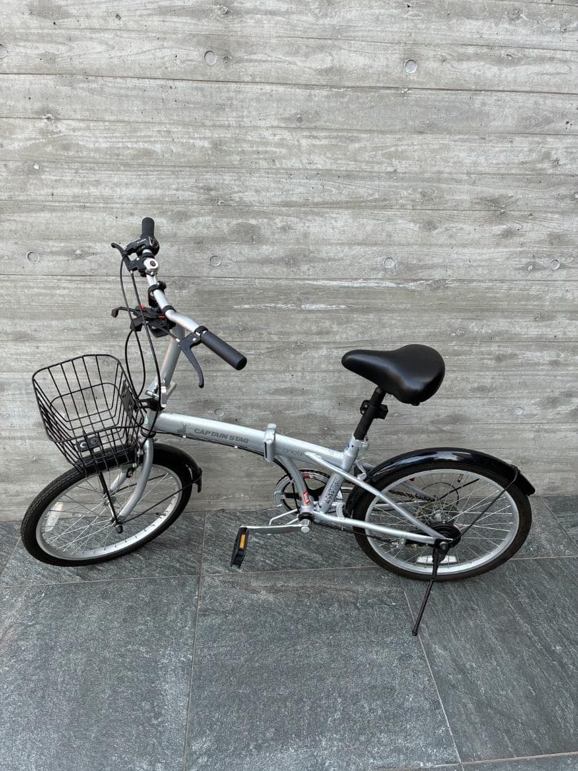 【引き取り限定】キャプテンスタッグ 折りたたみ自転車 20インチ シマノ6段変速