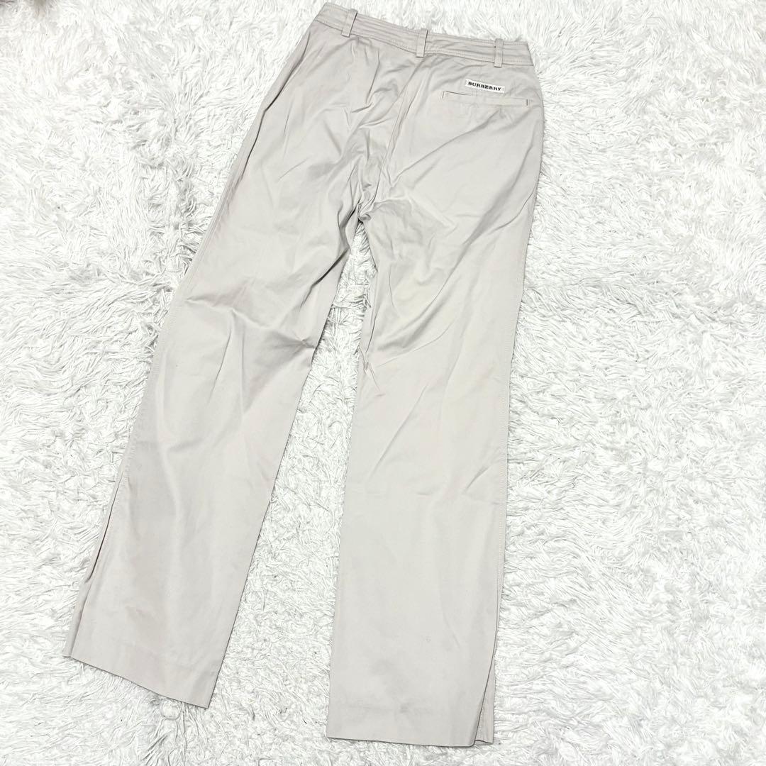 【極美品】 バーバリーゴルフ　パンツ　ノバチェック　オフホワイト　綿　S