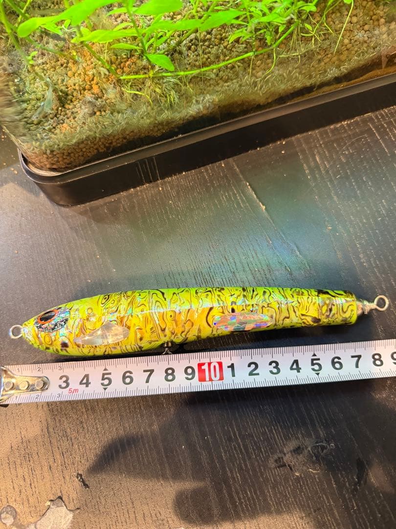 大型ポッパー 約20cm 黄緑 タイガー柄 未使用 マグロ ヒラマサ