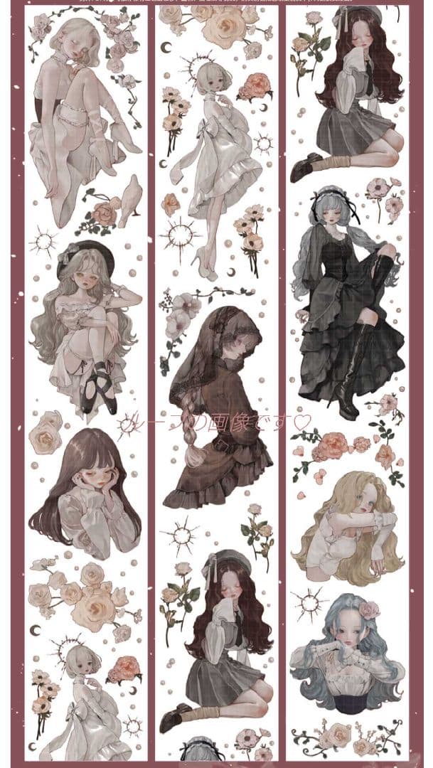 ✩再販✩J943＃失落的奥莉维亚(贝壳光)能猫日记切り売り海外人物マステ